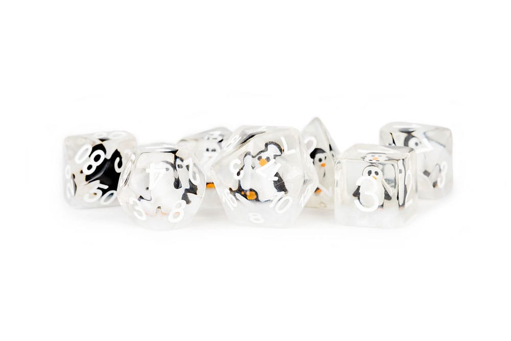 FanRoll 7 - Dice Set - Penguin - 687700231158 - Crystal Lotus