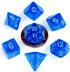 FanRoll Mini 7 - Dice Set - Stardust Blue with Silver Numbers - 680599384486 - Crystal Lotus