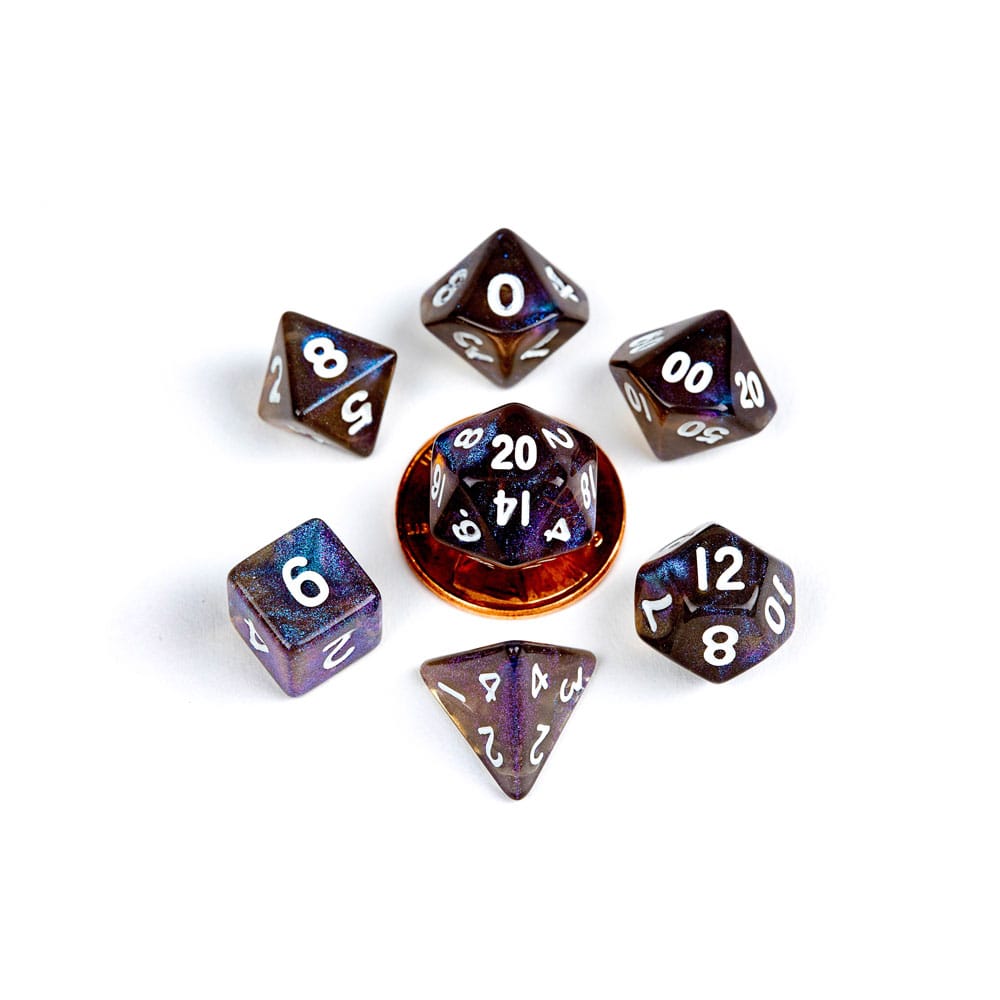 FanRoll Mini 7 - Dice Set - Stardust Galaxy - 680599384448 - Crystal Lotus