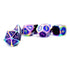 FanRoll Premium Metal 7 - Dice Set - Rainbow with Blue Enamel - 680599383304 - Crystal Lotus