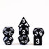 FanRoll Sharp Edge Silicone 7 - Dice Set - Gold Scatter - 687700231219 - Crystal Lotus