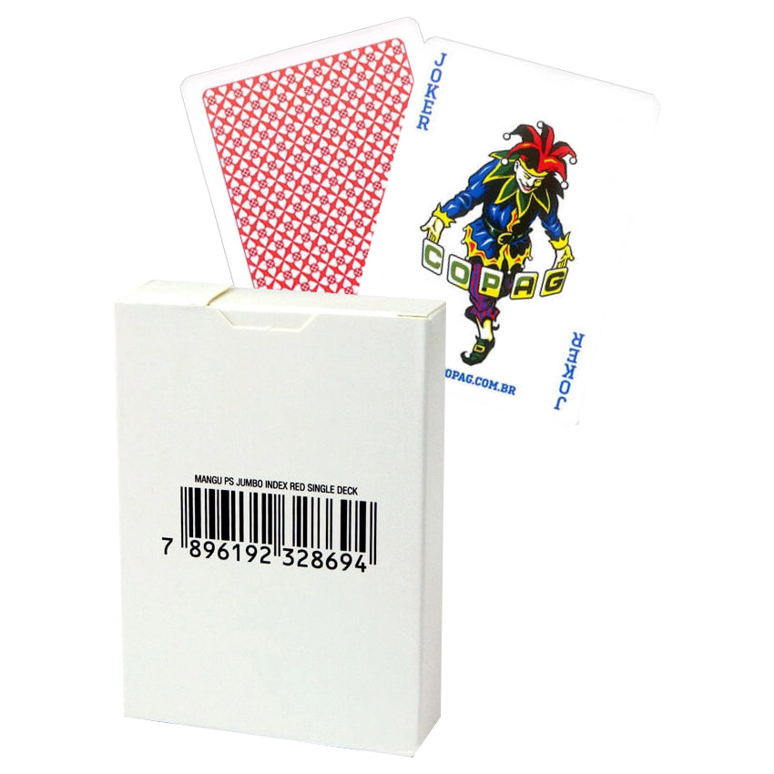 Copag - 4 Corner Jumbo Poker Cards in White Box (Red Color)