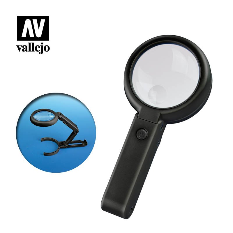 Foldable LED Magnifier (with inbuilt stand) - 8429551930567 - CrystalLotus.eu