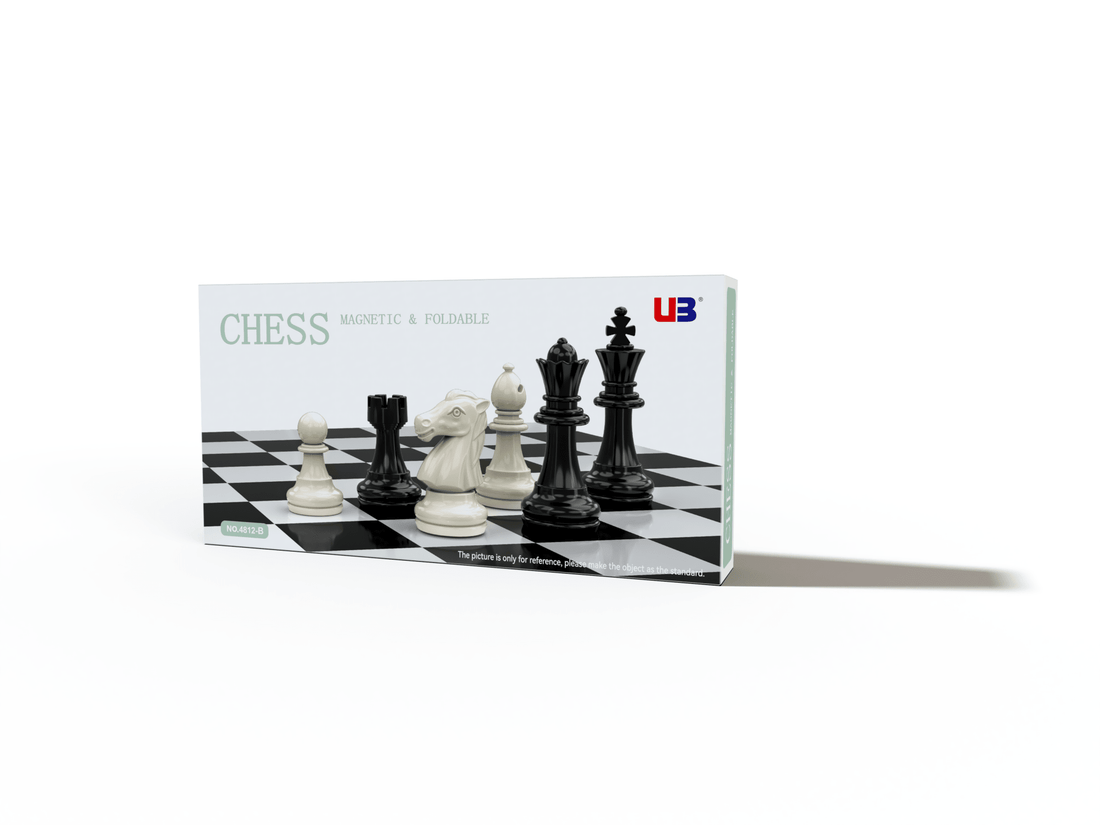 Folding Magnetic Chess With Black &amp; White Pieces (4812-B) - 704693076501 - Crystal Lotus