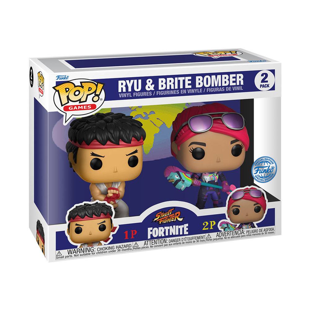 Fortnite POP! Games Vinyl Figures 2 - Pack Ryu &amp; Brite Bomber 5 cm - 889698611893 - CrystalLotus.eu