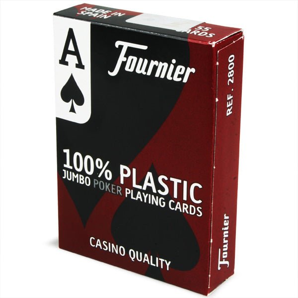 Fournier 2800 100% Plastic Jumbo Index Red - 8420707351786 - CrystalLotus.eu