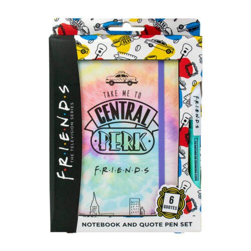 Friends Notebook &amp; Pen Set – Tie Dye - 5060718149038 - CrystalLotus.eu