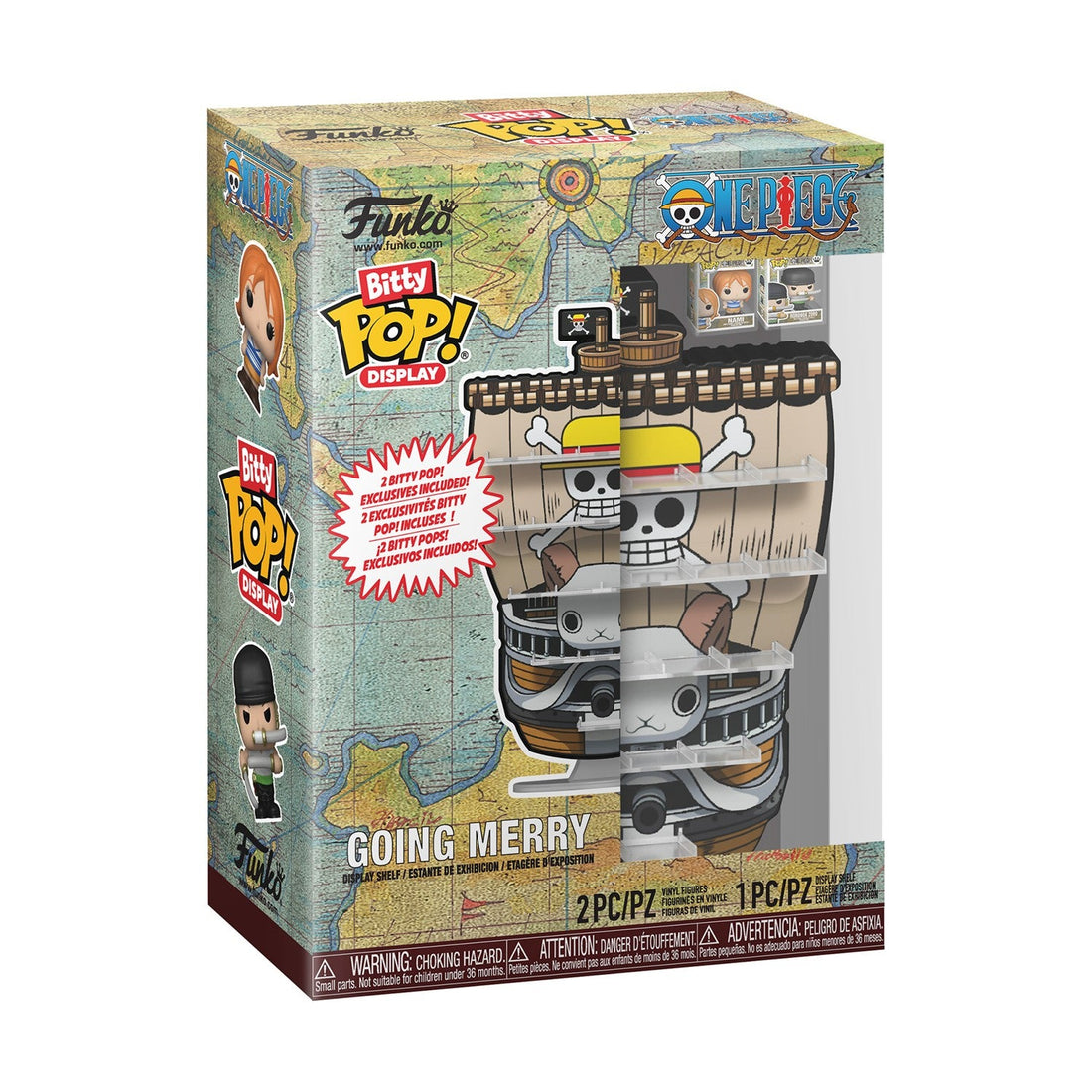 Funko Bitty POP! One Piece - Going Merry Display Shelf (Contains 2 Bitty POP!) - 889698929646 - Crystal Lotus