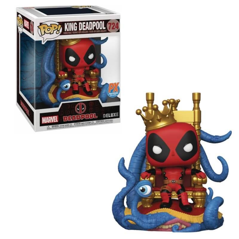 Funko POP! Deluxe: Marvel - King Deadpool on Throne 