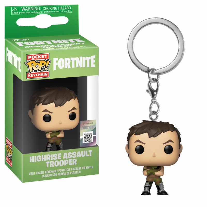 Funko POP! Keychain Fortnite - Highrise Assault Trooper Vinyl Figure 4cm - 889698369503 - CrystalLotus.eu