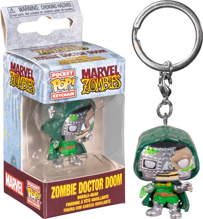 Funko POP! Keychain Marvel Zombies - Dr. Doom Vinyl Figure - 889698543859 - CrystalLotus.eu