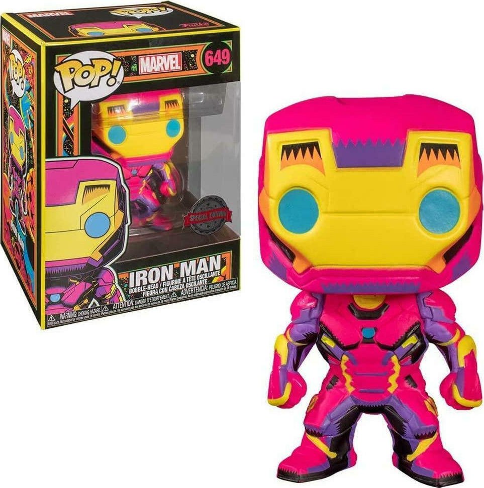 Funko POP! Marvel Black Light Iron Man Vinyl Figure 10cm Target Exclusive - 889698488464 - CrystalLotus.eu