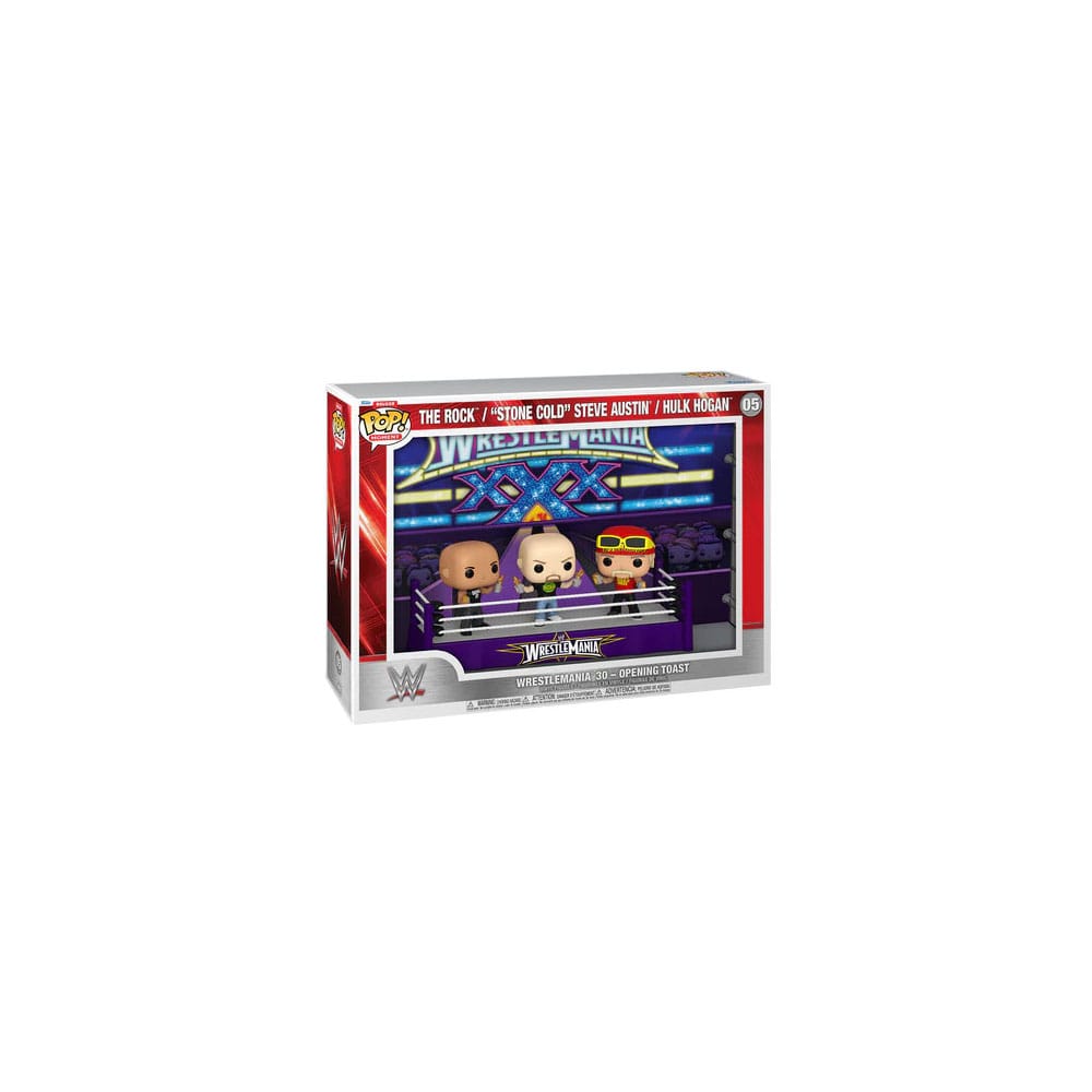 Funko Pop! Moment Deluxe: WWE – Wrestlemania 30 Opening Toast The Rock/ ‘Stone Cold’ Steve Austin/ Hulk Hogan