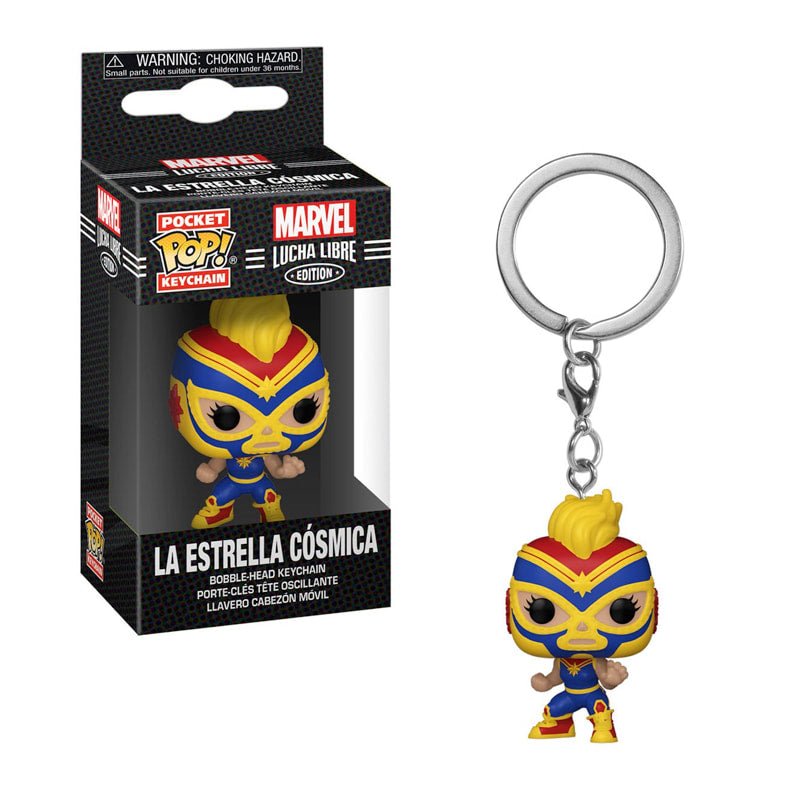 Funko POP! POP Keychain: Marvel Lucha Libre - Captain Marvel - 889698538947 - CrystalLotus.eu