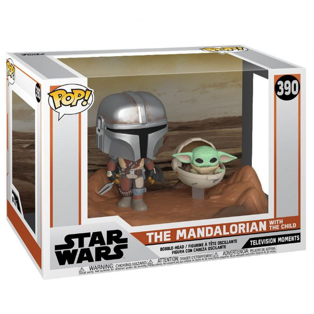 Funko Pop! The Mandalorian Moment! Vinyl Figures 2 - Pack Mandalorian &amp; Child 9 cm - 889698499309 - CrystalLotus.eu