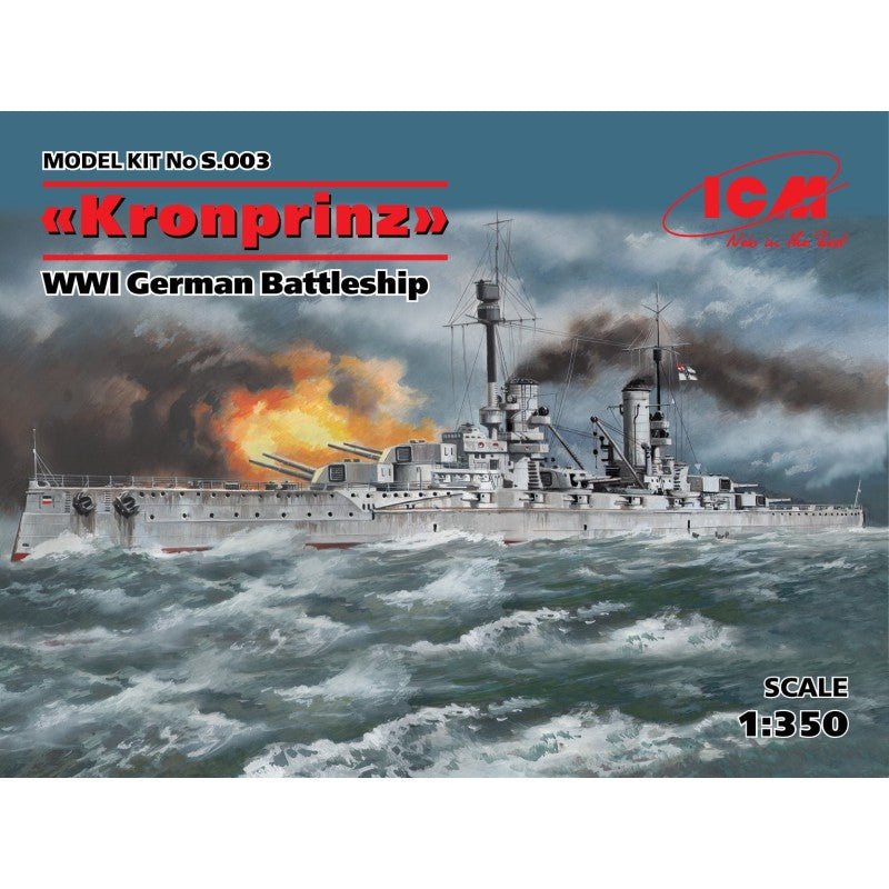 German IWW battleship &quot;Kronprinz&quot; (1:350) - ICM S003 - 4823044402472 - CrystalLotus.eu