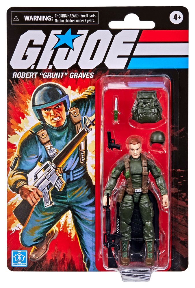 G.I. Joe Retro Collection Series Action Figures 10 cm Robert &quot;Grunt&quot; Graves - 5010993852741 - CrystalLotus.eu