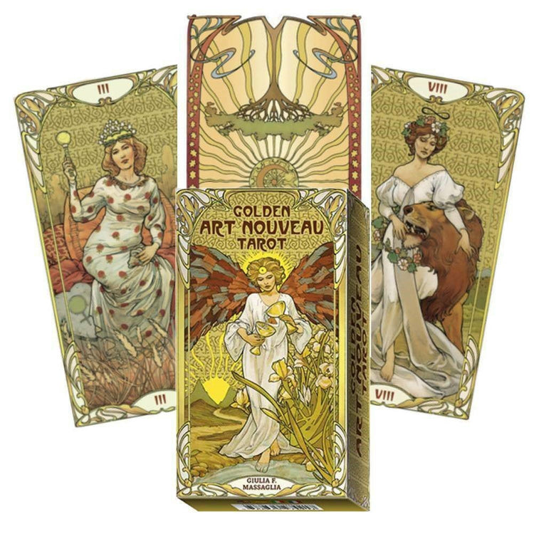 Golden Art Nouveau Tarot Cards - 9788865275917 - Crystal Lotus