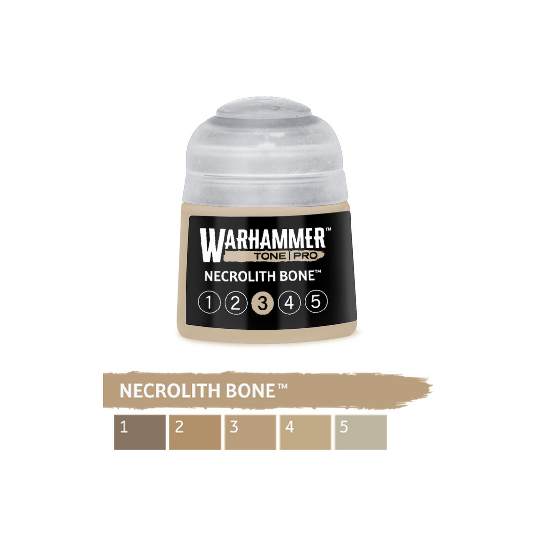 Warhammer Tone Pro - Necrolith Bone 3 (12ml) (20-053) - 5011921275694 - crystallotus.eu