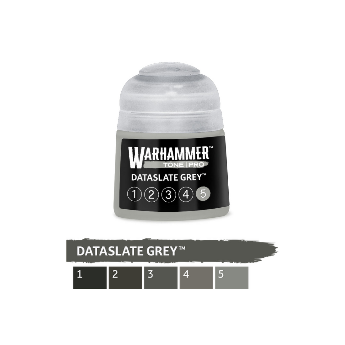 Warhammer Tone Pro - Dataslate Grey 5 (12ml) (20-105) - 5011921275861 - crystallotus.eu