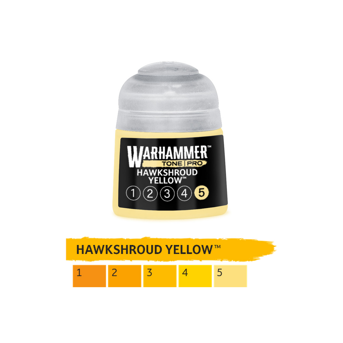 Warhammer Tone Pro - Hawkshroud Yellow 5 (12ml) (20-195) - 5011921276165 - crystallotus.eu