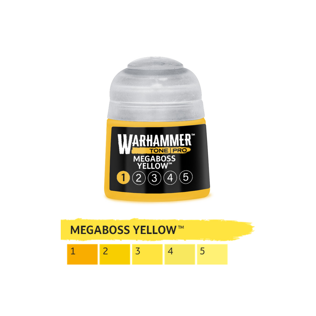 Warhammer Tone Pro - Megaboss Yellow 1 (12ml) (20-201) - 5011921276172 - crystallotus.eu