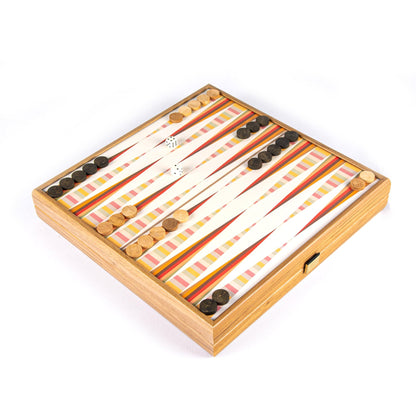 Handcrafted 5-in-1 Combo Game Collection - Chess, Backgammon, Ludo, Snakes &amp; Checkers - Rainbow (by Manopoulos) (CBLS34ORG) - 5200430706458 - Crystal Lotus