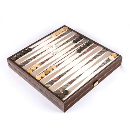 Handcrafted 5-in-1 Combo Game Collection - Chess, Backgammon, Ludo, Snakes &amp; Checkers - Vintage (by Manopoulos) (CBLS34BRO) - 5200430706465 - Crystal Lotus