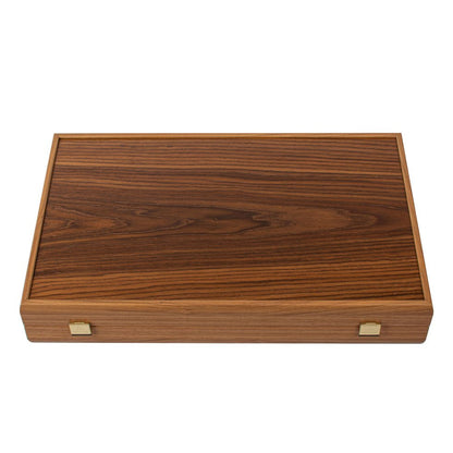 Handcrafted American Walnut Backgammon Set with Side Racks - Elegant Marquetry Design 48x60cm (by Manopoulos) - 5250000000038 - Crystal Lotus