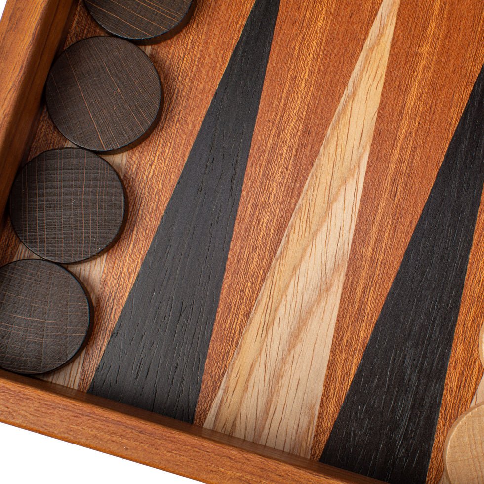Handcrafted Backgammon Set Mahogany Large 48x52cm (by Manopoulos) (TMM1BLA) - 5200430700012 - Crystal Lotus