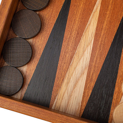 Handcrafted Backgammon Set Mahogany Large 48x52cm (by Manopoulos) (TMM1BLA) - 5200430700012 - Crystal Lotus