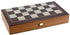 Handcrafted Backgammon Set Oak Wood Checkers Print Large 48x52cm (by Manopoulos) - 5250000000005 - Crystal Lotus