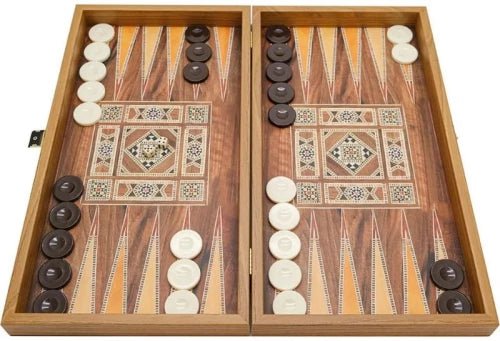 Handcrafted Backgammon Set Syrian Mural Print 30x30cm (by Manopoulos) - 5250000000055 - Crystal Lotus