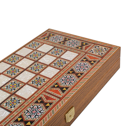 Handcrafted Backgammon Set Syrian Mural Print Large 38 x 20cm (by Manopoulos) - 5200430704232 - Crystal Lotus