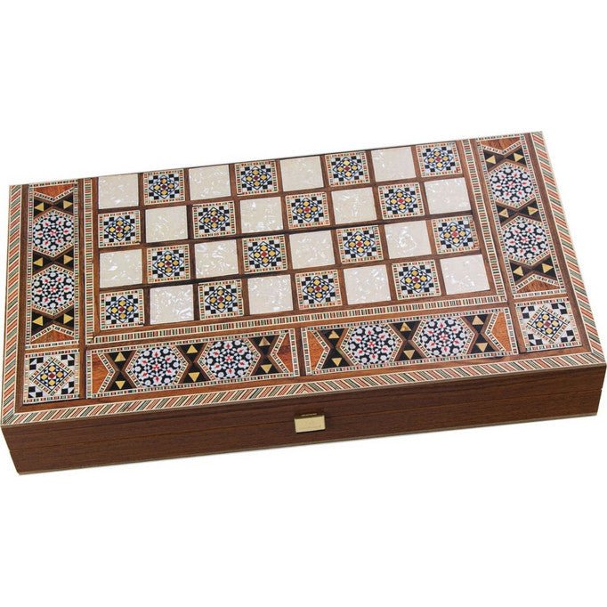 Handcrafted Backgammon Set Syrian Mural Print Large 48x52cm (by Manopoulos) - 5250000000007 - Crystal Lotus