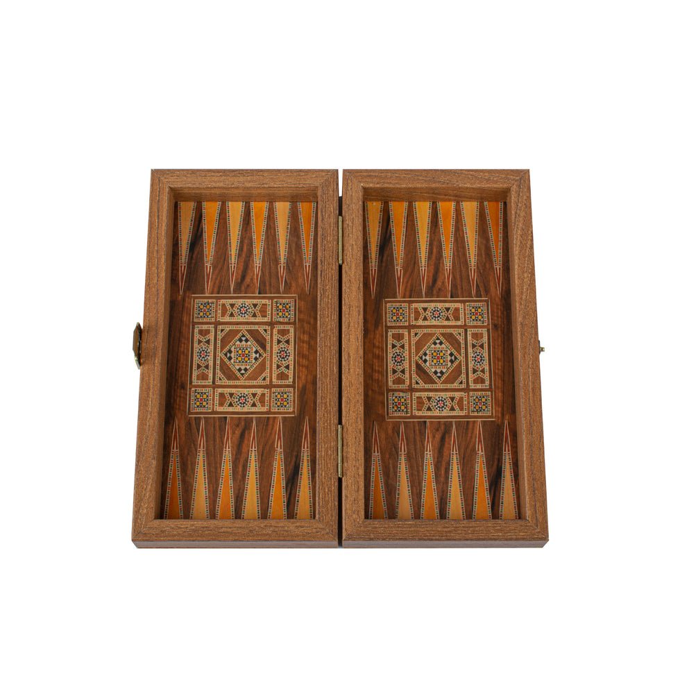 Handcrafted Backgammon Set Syrian Mural Print Small 24x24cm (by Manopoulos) (TSX4SY) - 5200430704256 - Crystal Lotus