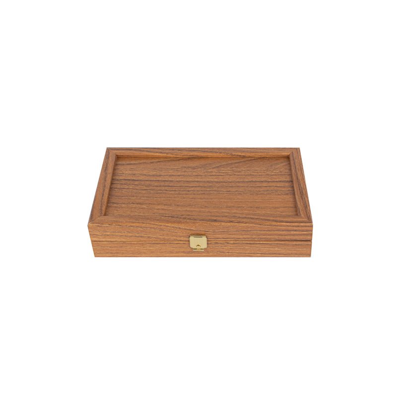 Handcrafted Backgammon Set Walnut Replica Wood Small 30x32cm (by Manopoulos) - 5250000000015 - Crystal Lotus