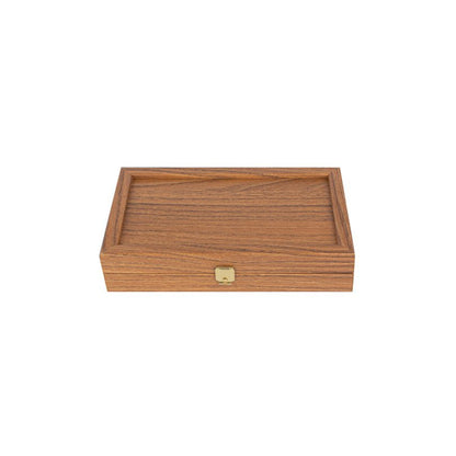 Handcrafted Backgammon Set Walnut Replica Wood Small 30x32cm (by Manopoulos) - 5250000000015 - Crystal Lotus