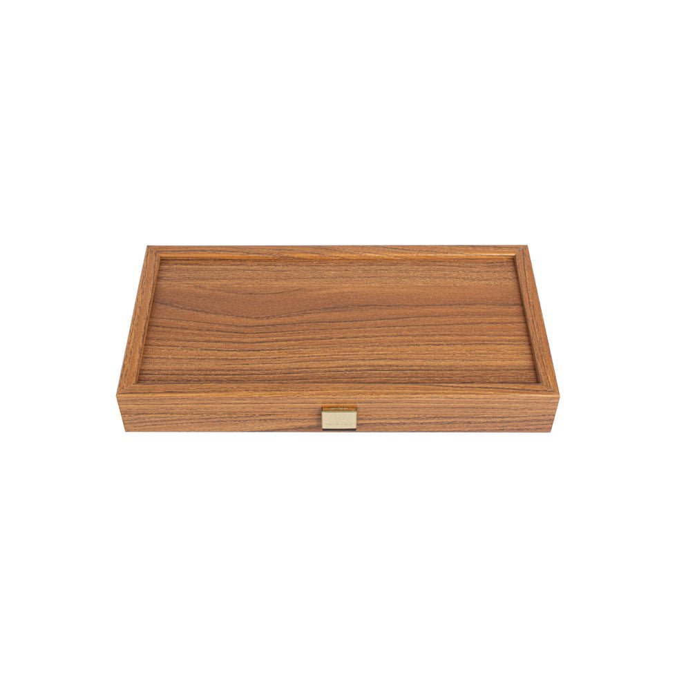 Handcrafted Backgammon Set Walnut Replica Wood Small 30x32cm (by Manopoulos) (TXL3KK) - 5200430704348 - Crystal Lotus