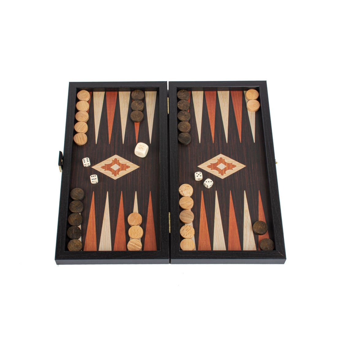 Handcrafted Backgammon Set Wenge Replica Wood Small 30x32cm (by Manopoulos) (TXL3VV) - 5200430704300 - Crystal Lotus