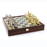 Handcrafted Greek Mythology Chess Set in Wooden Case – Gold & Silver Chessmen (Large Size) (by Manopoulos) - 5200430712039 - Crystal Lotus