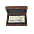 Handcrafted Luxury Domino Set in Dark Walnut Replica Wooden Case (by Manopoulos) - 5250000000030 - Crystal Lotus