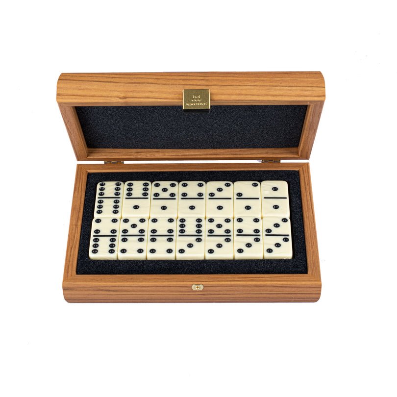 Handcrafted Luxury Domino Set in Walnut Replica Wooden Case (by Manopoulos) - 5250000000031 - Crystal Lotus