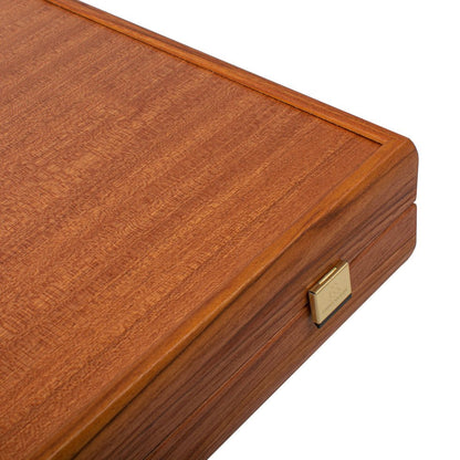Handcrafted Mahogany Backgammon Set with Side Racks - Elegant Marquetry Design 48x60cm (by Manopoulos) (BMM1) - 5200430705284 - Crystal Lotus