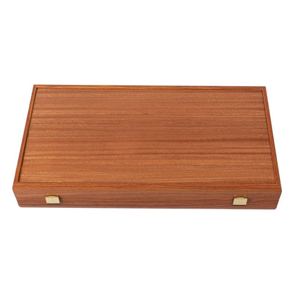 Handcrafted Mahogany &amp; Olive Wood Backgammon Set - Elegant Marquetry Design Large 48x52cm (by Manopoulos) - 5200430705017 - Crystal Lotus
