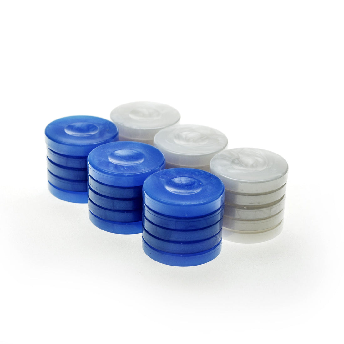 Handcrafted Premium Pearl Checkers in Blue Size Large 36mm (by Manopoulos) - 5250000000027 - Crystal Lotus