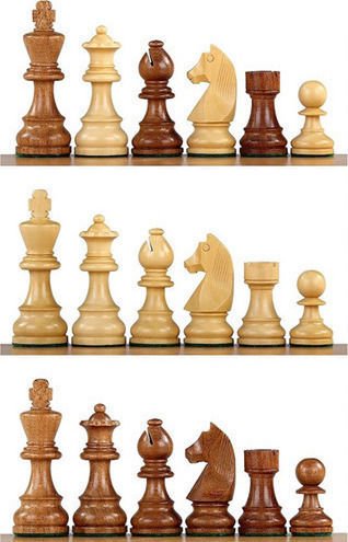 Handcrafted Wooden Staunton Chessmen - King&