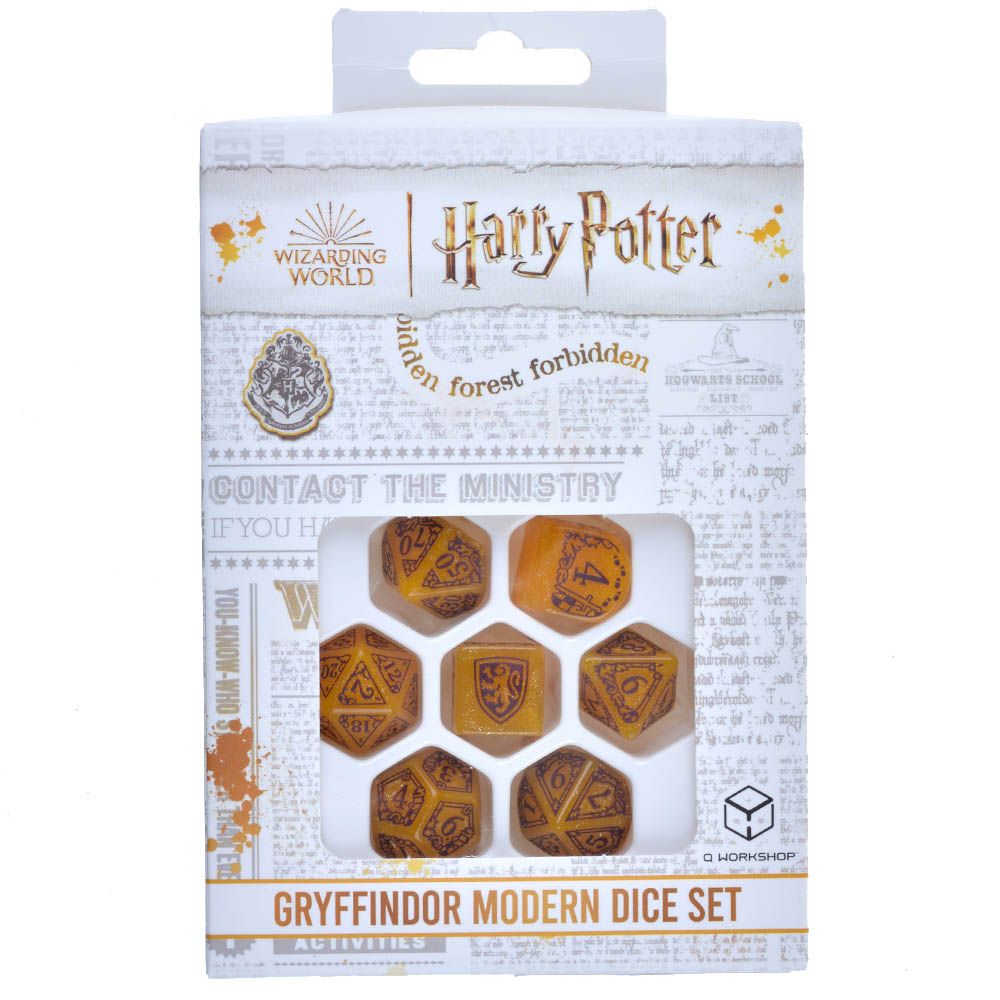 Harry Potter Dice Set Gryffindor Modern Dice Set - Gold (7) - 5907699496747 - CrystalLotus.eu