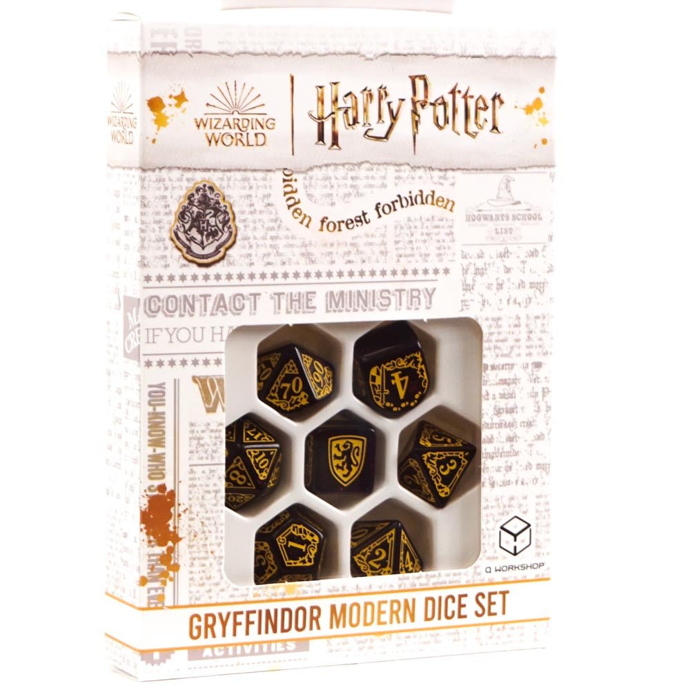 Harry Potter Dice Set Gryffindor Modern Dice Set - Red (7) - 5907699496730 - CrystalLotus.eu