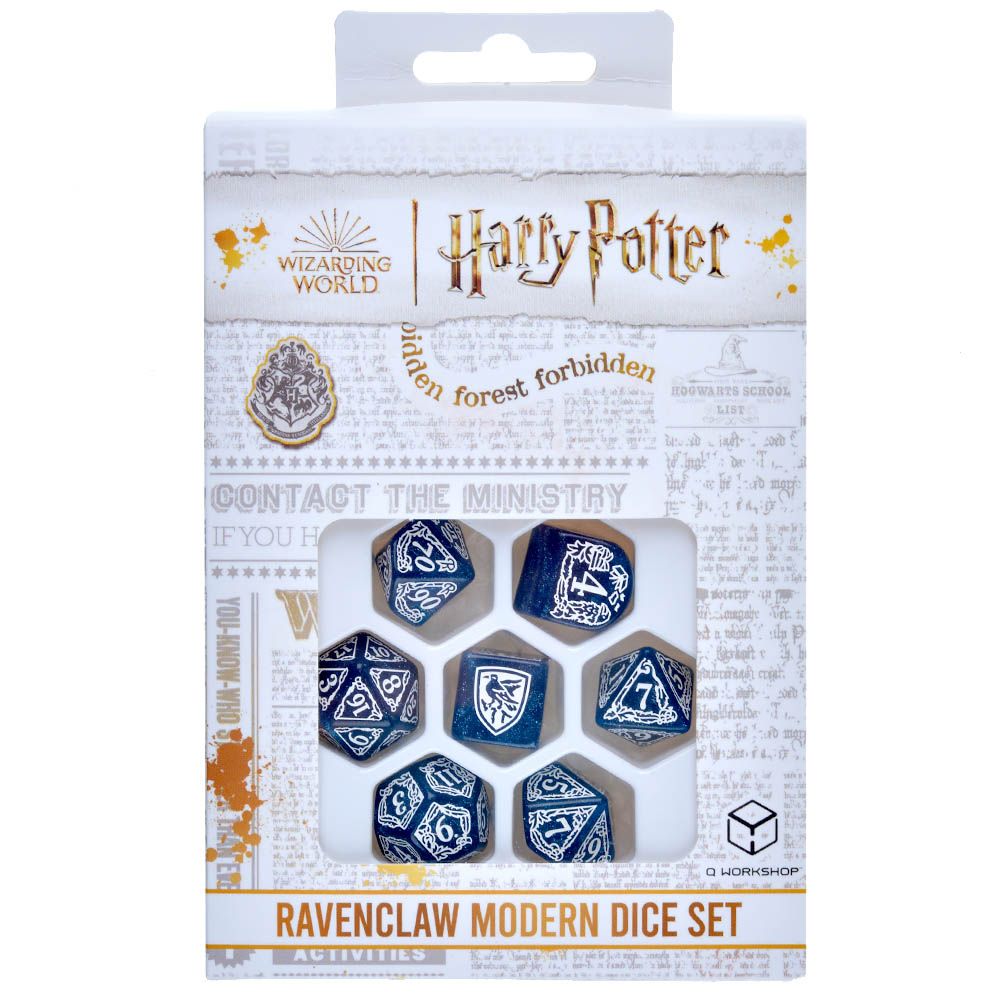 Harry Potter Dice Set Ravenclaw Modern Dice Set - Blue (7) - 5907699496778 - CrystalLotus.eu